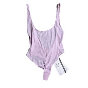 Lululemon Wundermost Bodysuit XS Pink Scoop Neck Sleeveless NWT